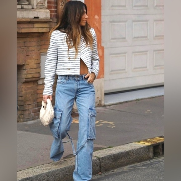 Zara Cargo Jeans with BELT LOOP - Picture 1 of 5